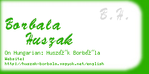 borbala huszak business card